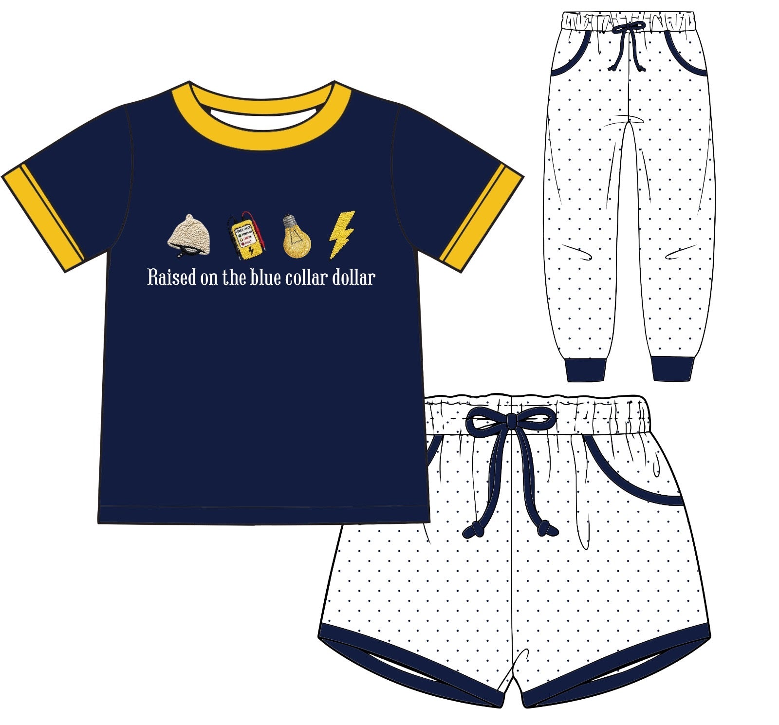 Blue Collar Electrician with shorts and pants